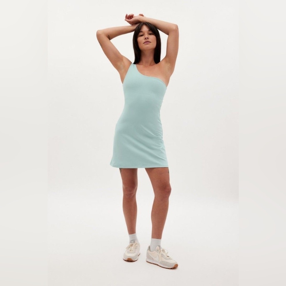 NWT Girlfriend Collective Glass Bianca One Shoulder Dress